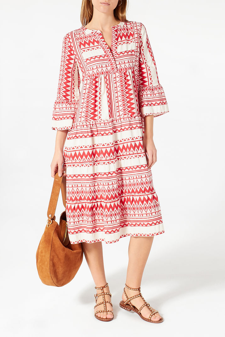 MidiTunikakleid aus Baumwolle FLOWERS FOR FRIENDS Flowers for Friends