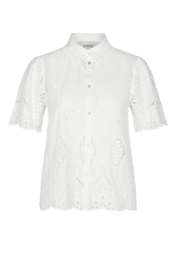 Bluse aus Baumwolle mit Kurzarm