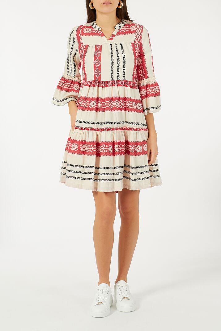 Tunikakleid aus Baumwolle mit JaquardDetails FLOWERS FOR FRIENDS